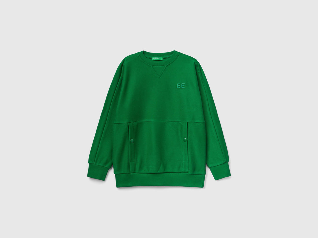 Sweatshirt With Pockets And Be Embroidery_3ITZC10E3_1U3_01