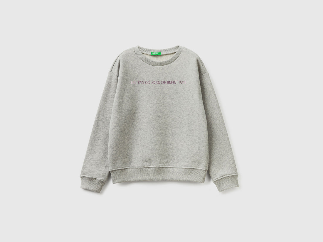 100% Cotton Sweatshirt With Logo