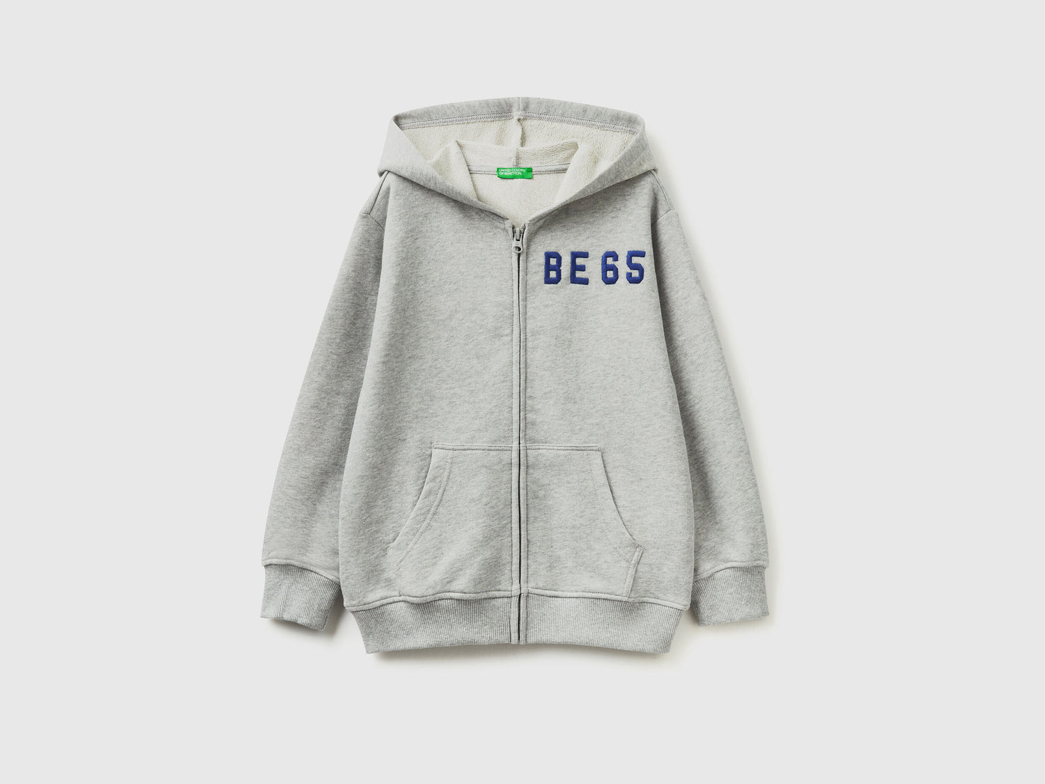 Hoodie With Zip And Embroidered Logo