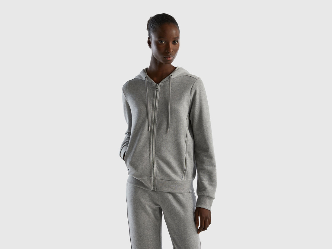 Cotton Sweatshirt With Zip And Hood_3J68D5009_501_01