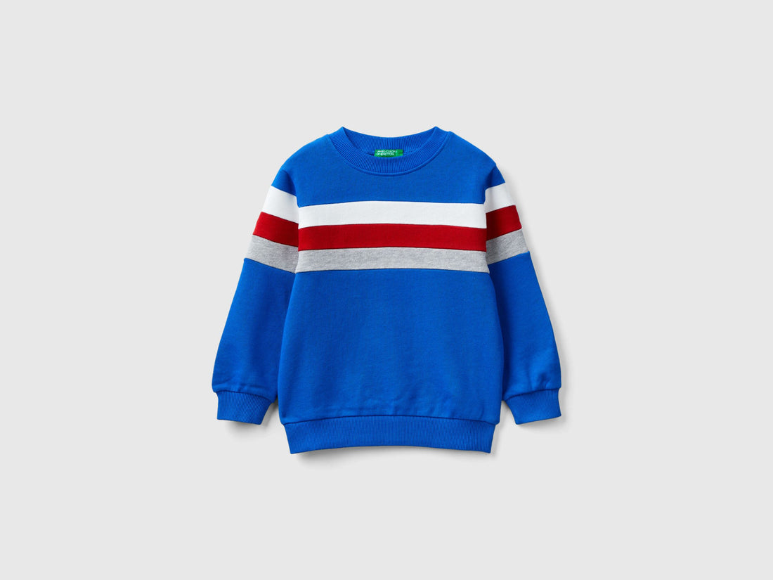 Pullover Sweater With Striped Band