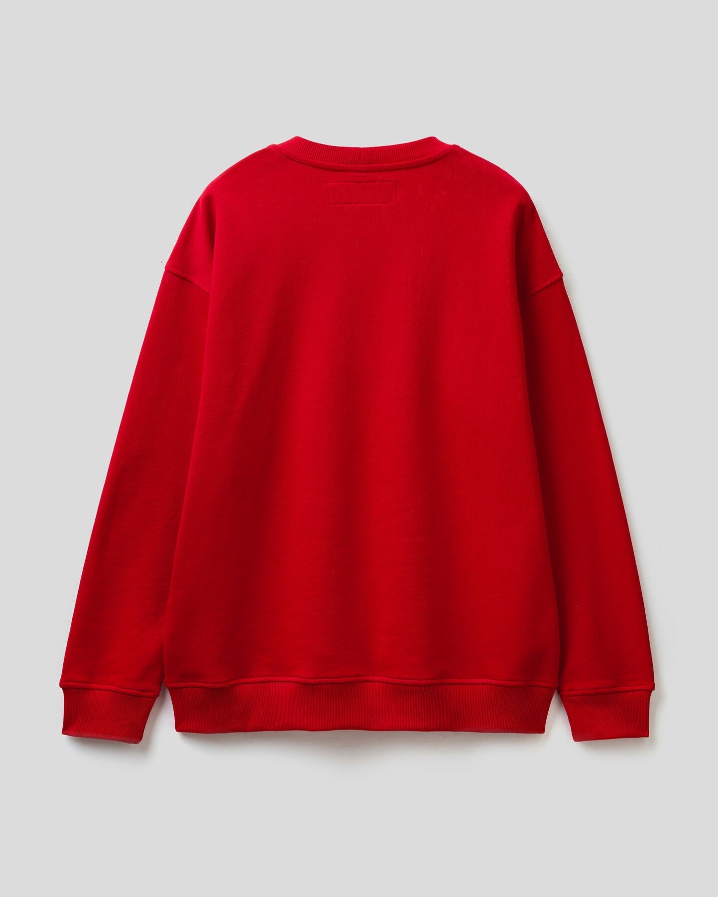 Red Crew Neck Sweatshirt With Logo Print