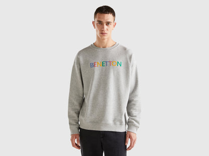 Crew Neck Sweatshirt With Logo Print