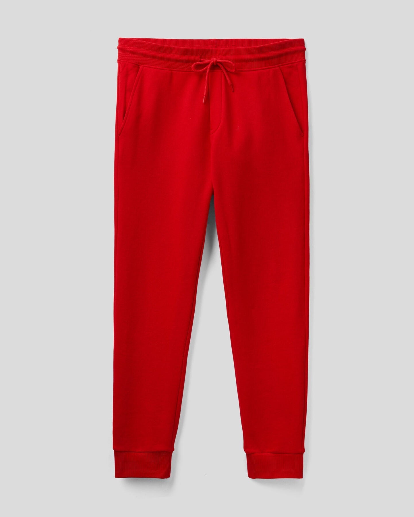 Red Sweat Joggers In 100% Cotton