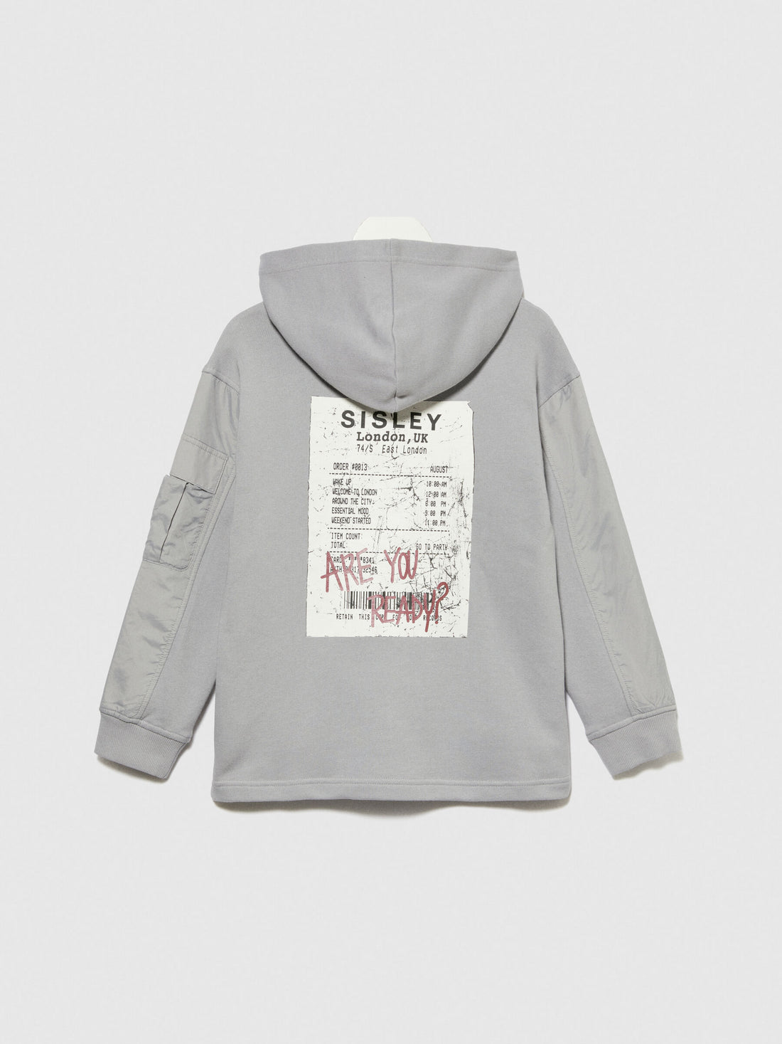 Mixed Material Sweatshirt With Maxi Print_3J68X200G_16K_02