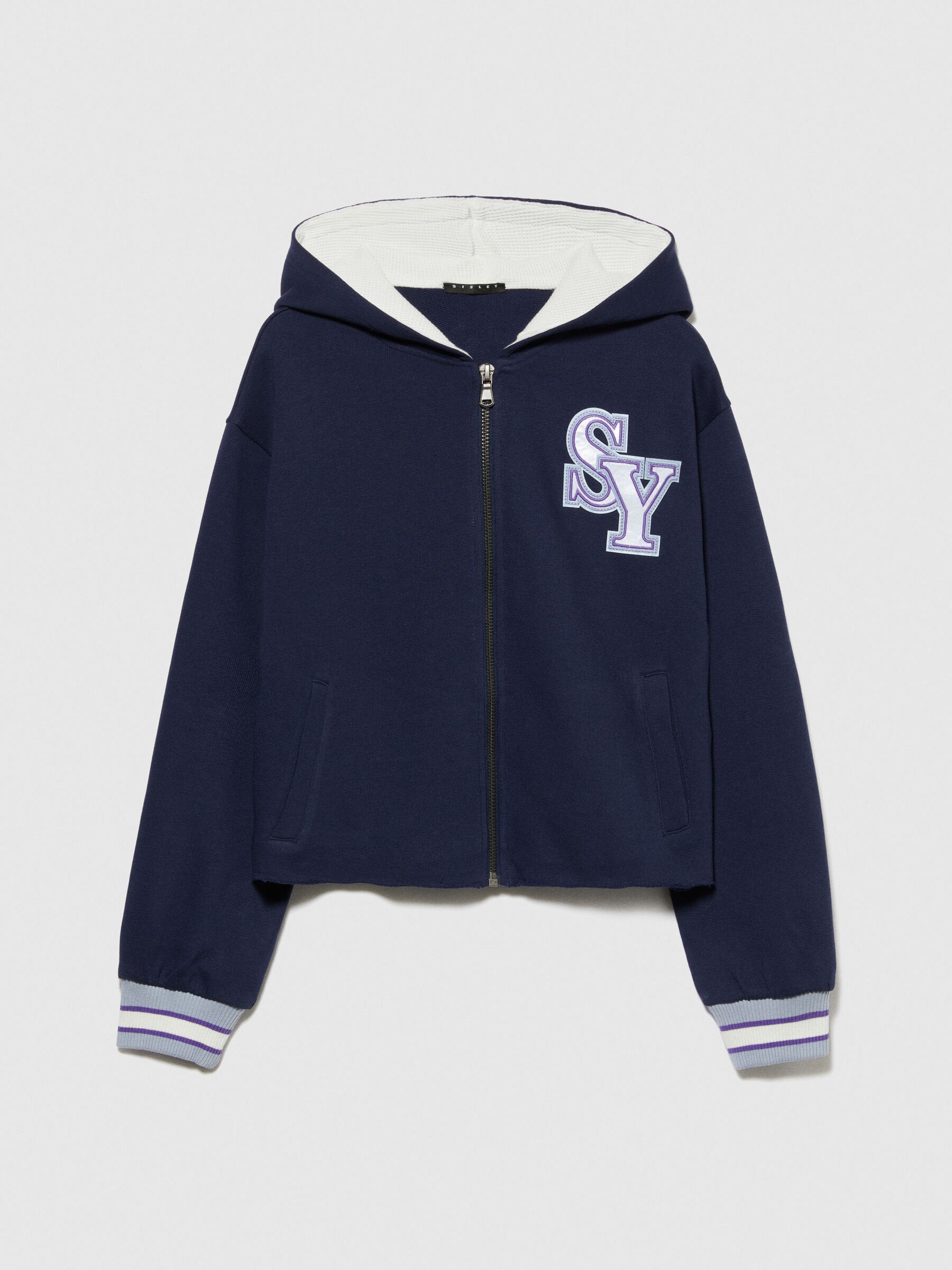 Cropped Hoodie With Embroidery_3J68X500P_252_01