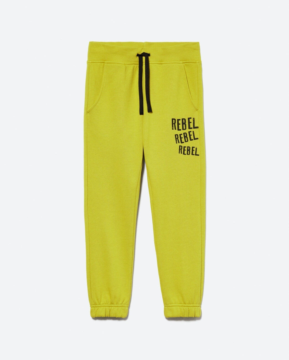 Yellow Jogger Sweatpants With Print Sisley