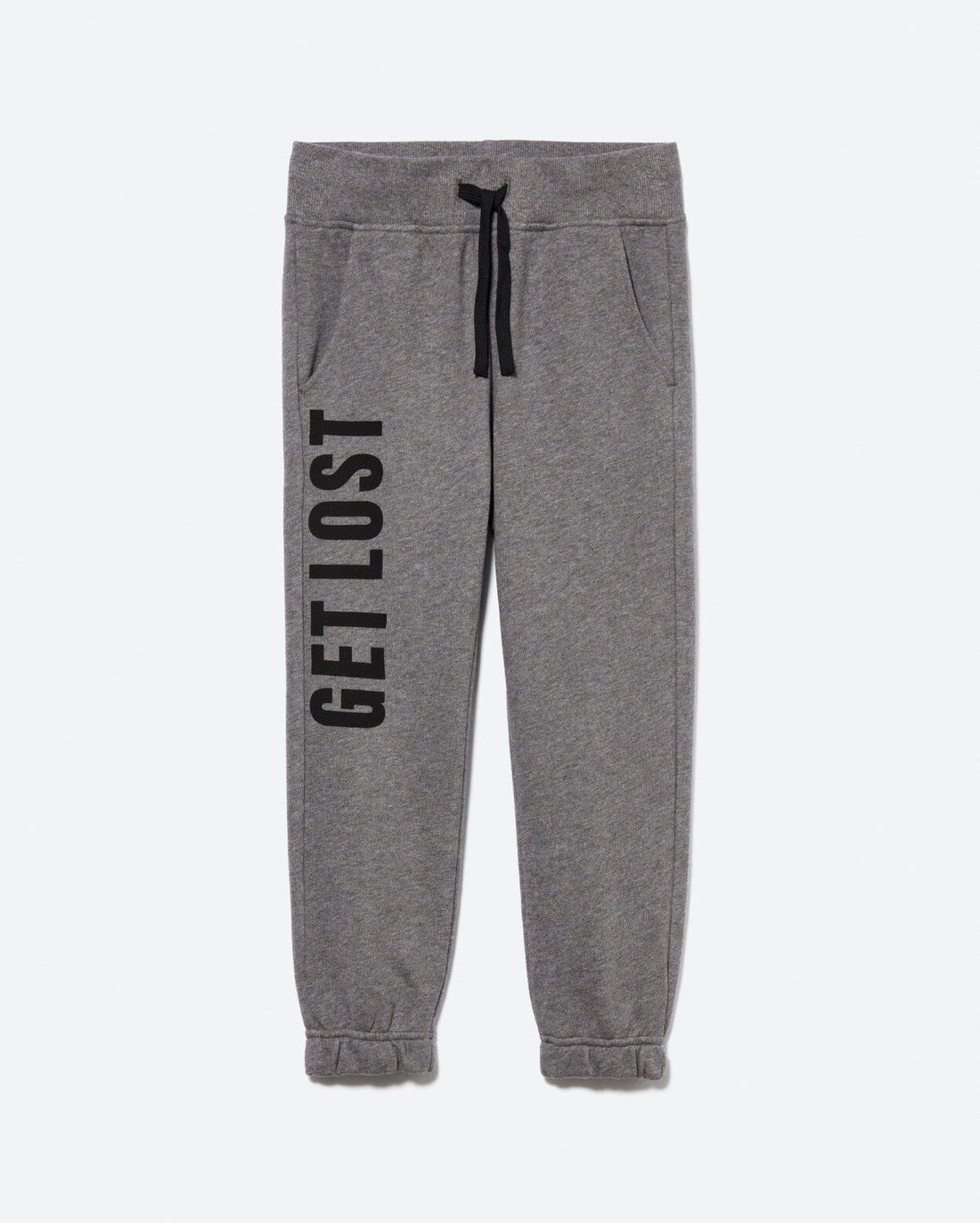 Dark Grey Jogger Sweatpants With Print Sisley