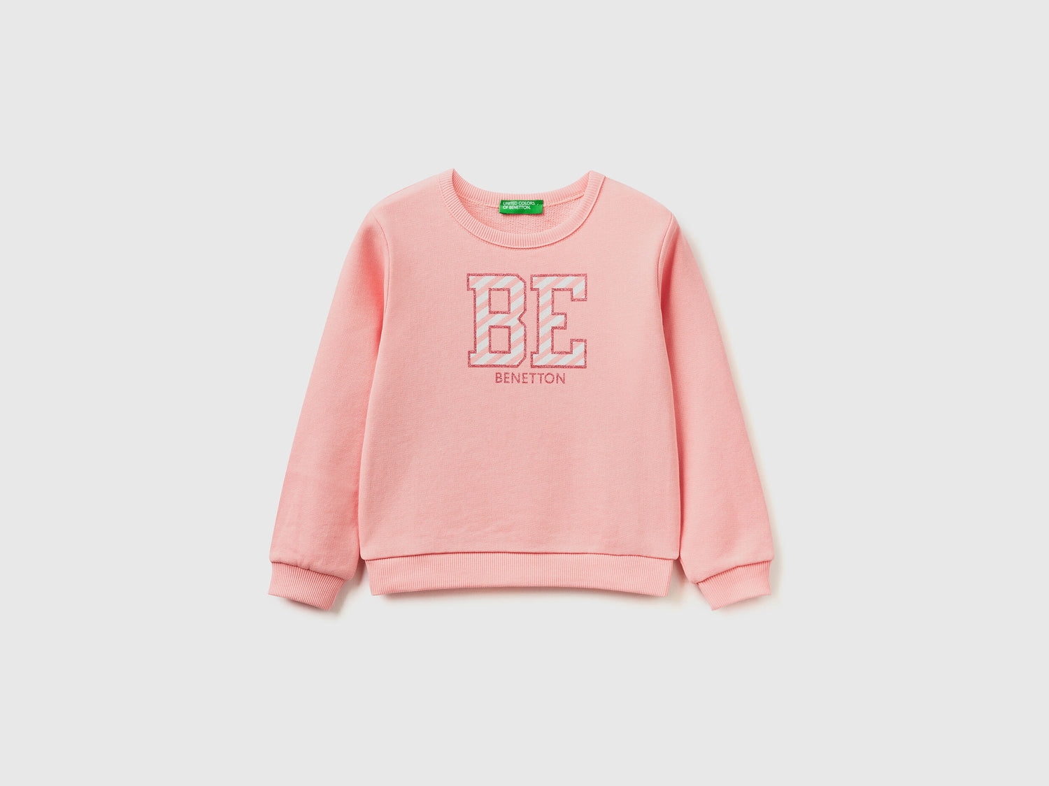 Sweatshirt In Organic Cotton With Glittery Print