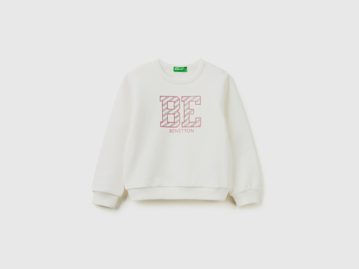 Sweatshirt In Organic Cotton With Glittery Print
