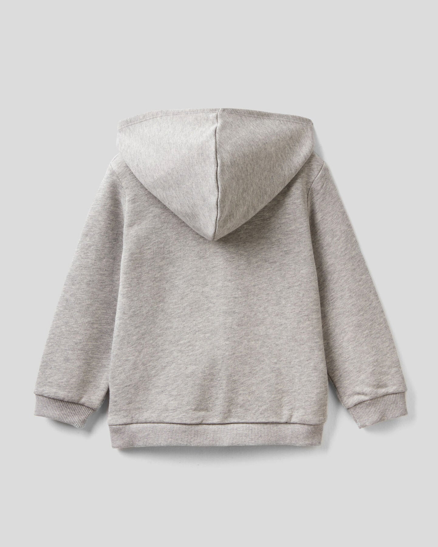 Light Grey Sweatshirt With Hood In Organic Cotton Benetton