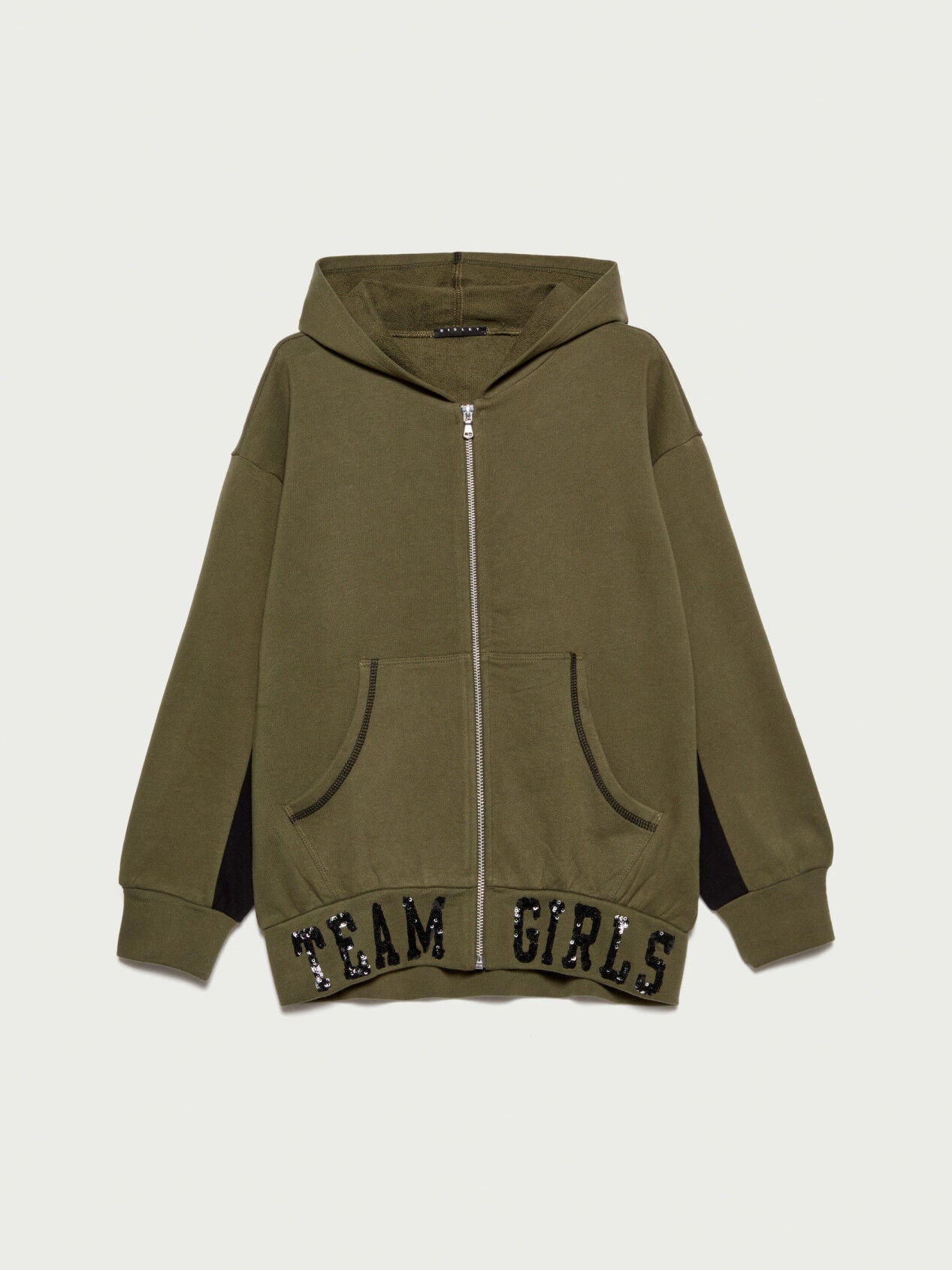 Green Jacket W/Hood L/S Sisley