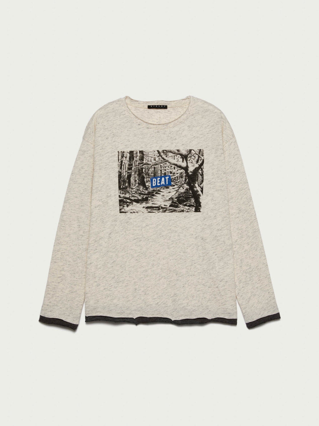 Light Grey T-Shirt L/S Sisley