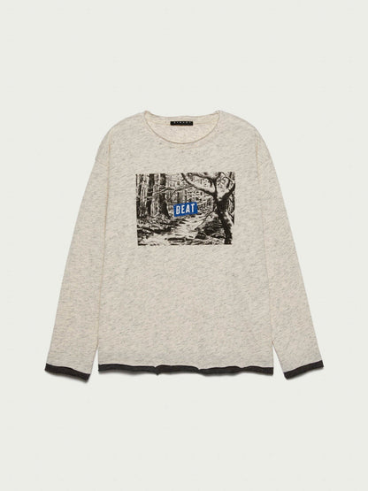 Light Grey T-Shirt L/S Sisley