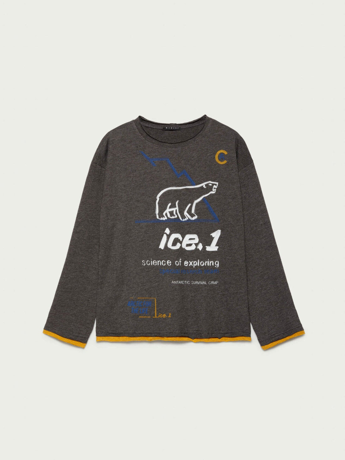 Dark Grey T-Shirt L/S Sisley