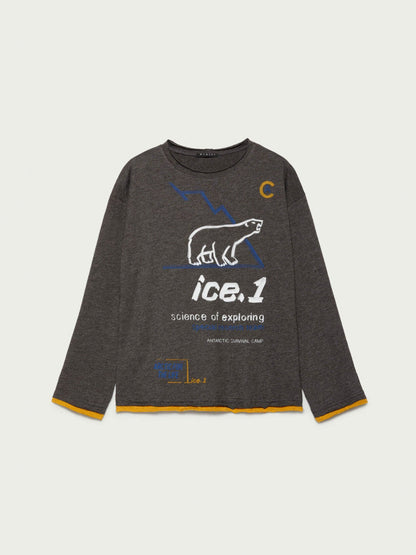 Dark Grey T-Shirt L/S Sisley
