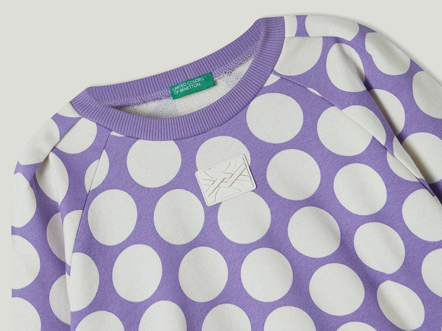 Cotton Sweatshirt With Polka Dots_3LCTC10FL_71H_02