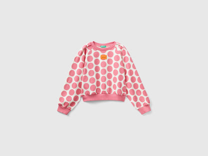 Cotton Sweatshirt With Polka Dots_3LCTC10FL_73D_01