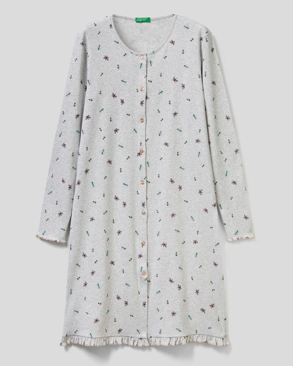 Light Grey Night Dress Benetton