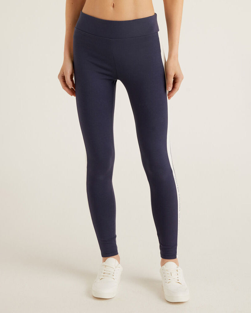 SPORTY LEGGINGS WITH SIDE BANDS Benetton