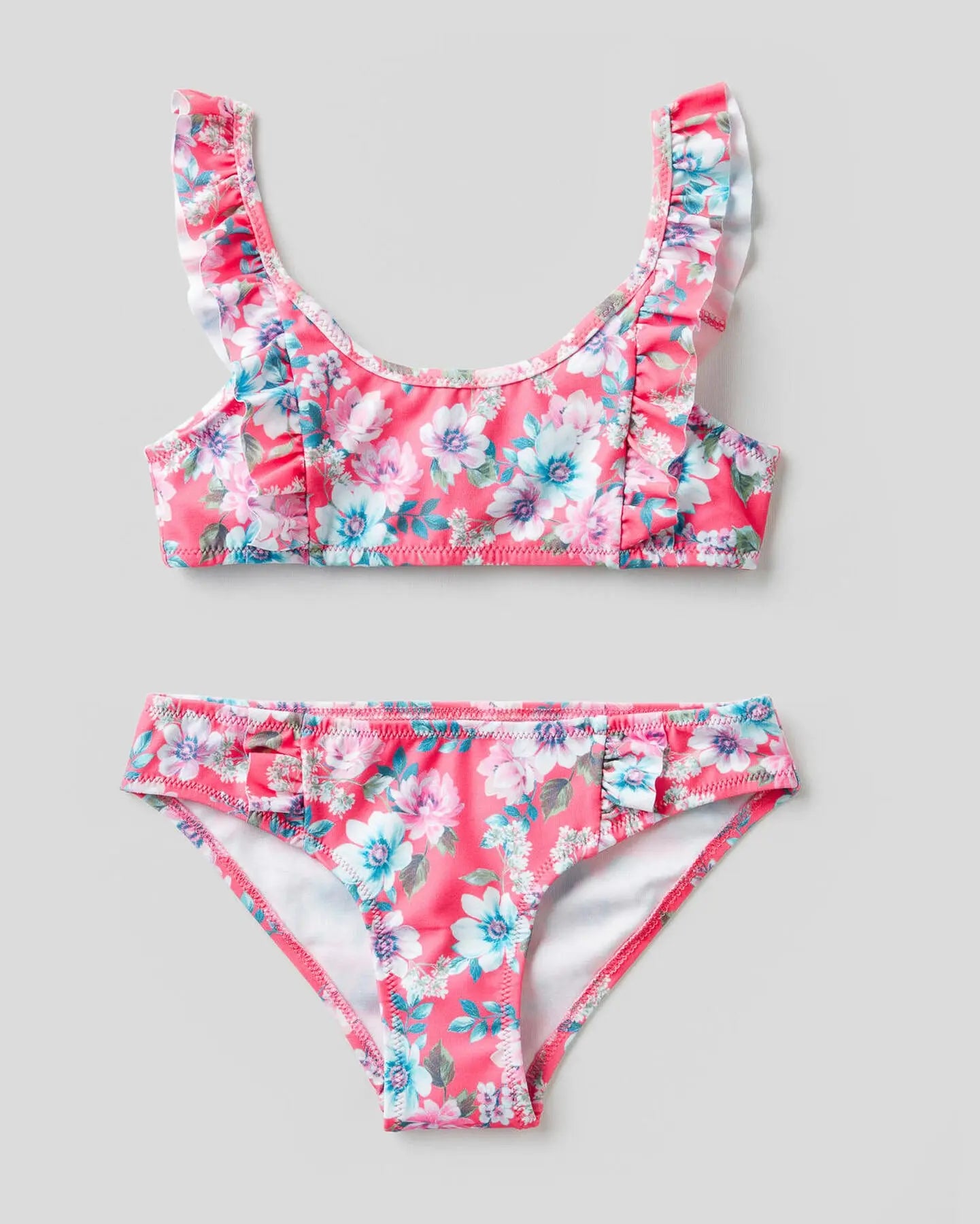 Floral Print Two Piece Swimsuit - BEVAVA