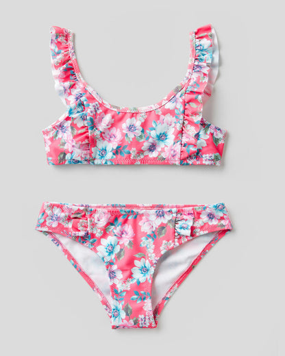 Floral Print Two Piece Swimsuit