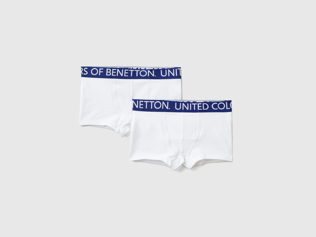 Two Pairs Of Boxers In Stretch Organic Cotton