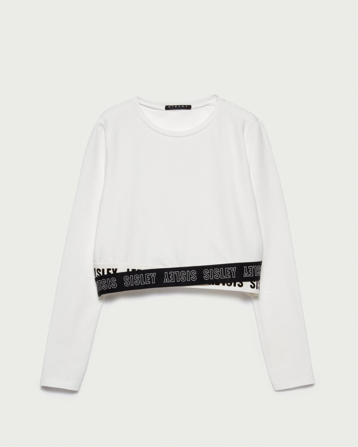 White T-Shirt L/S Sisley