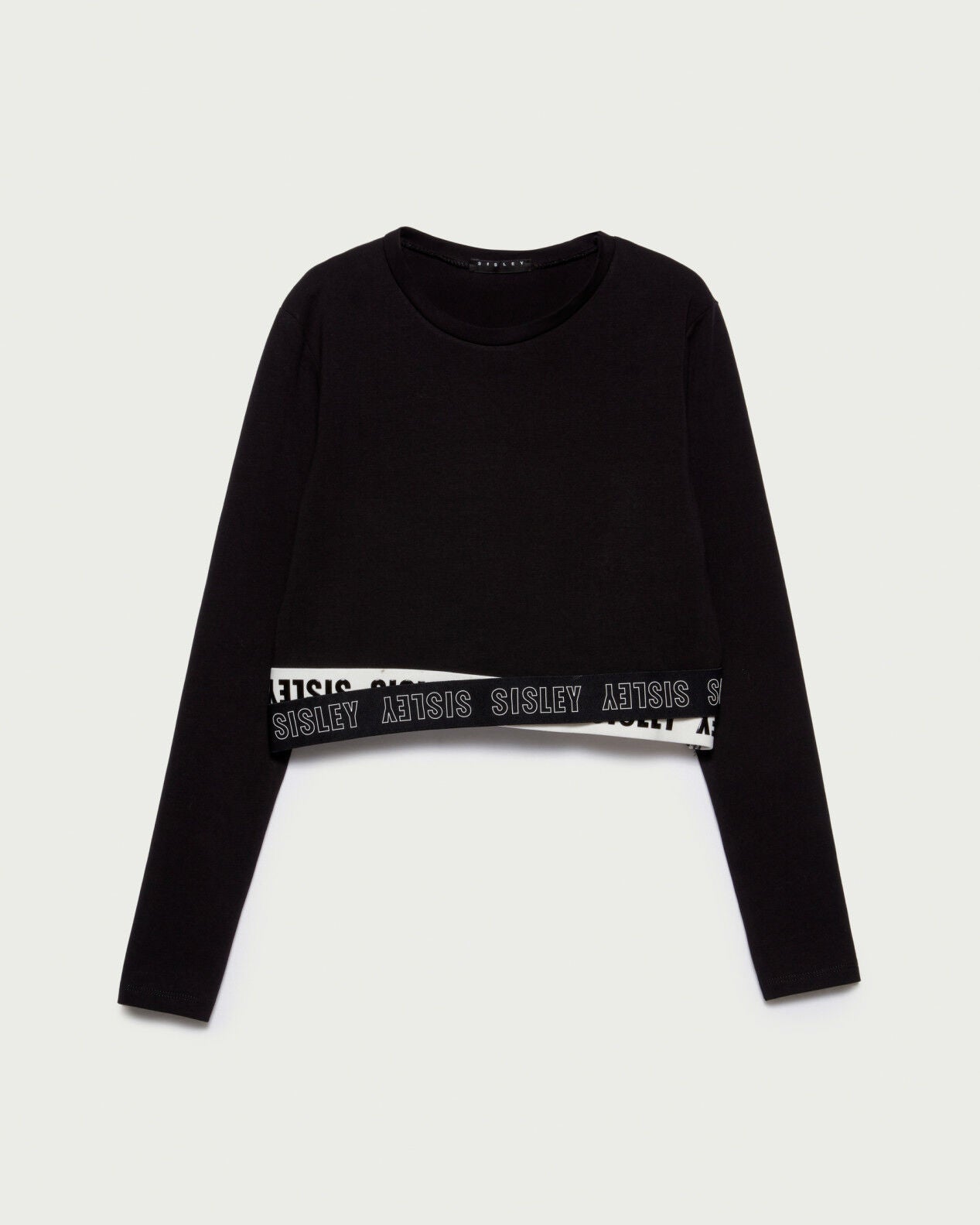 Black T-Shirt L/S Sisley