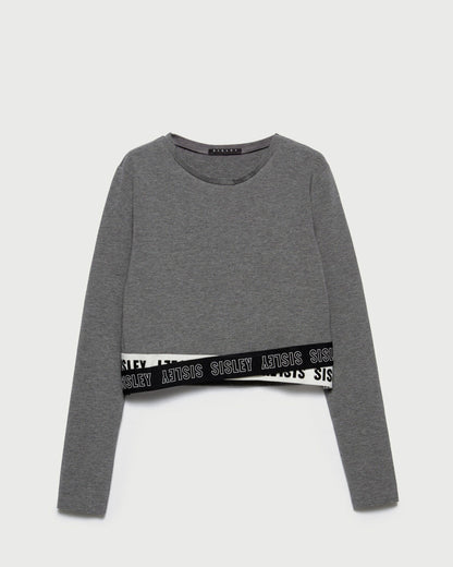 Dark Grey T-Shirt L/S Sisley