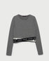Dark Grey T-Shirt L/S Sisley