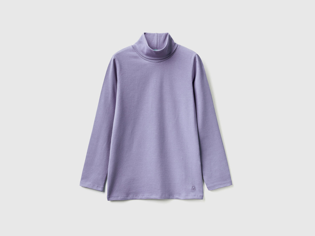 Stretch T-Shirt With High Neck