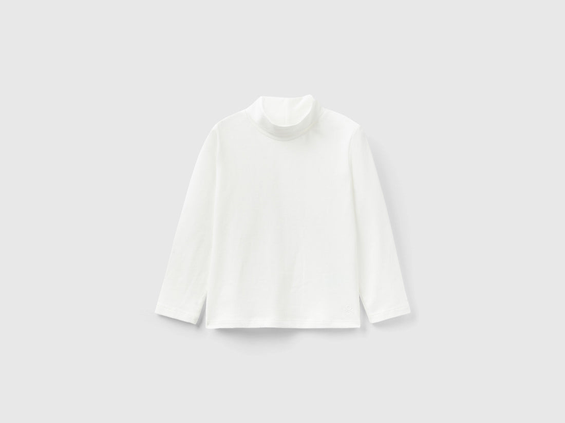 Turtleneck T-Shirt In Stretch Cotton