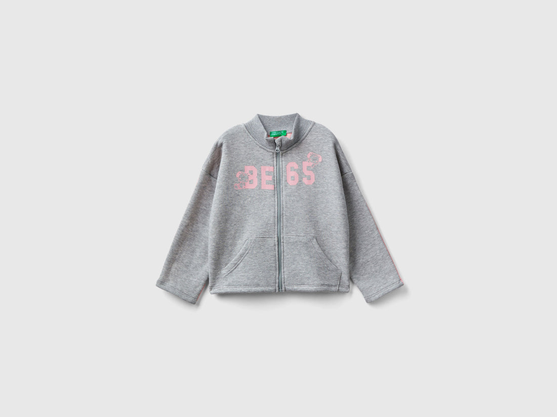 Zip-Up Sweatshirt With Print