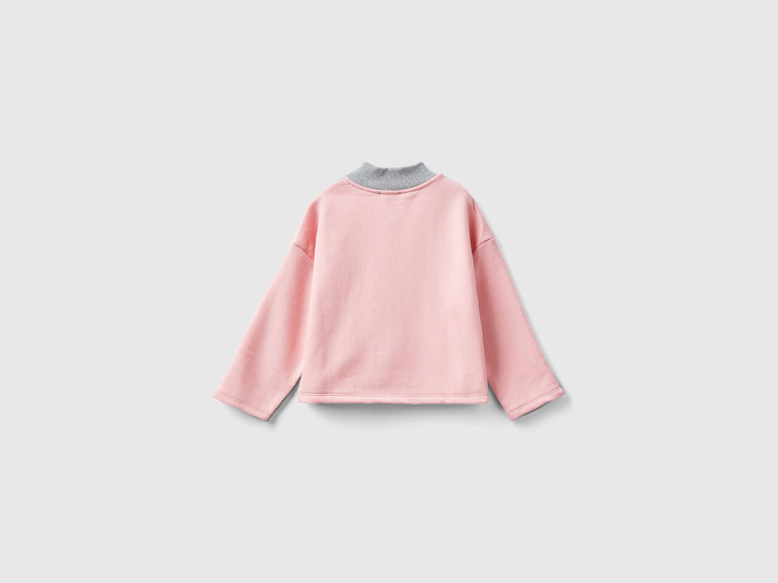 Zip-Up Sweatshirt With Print