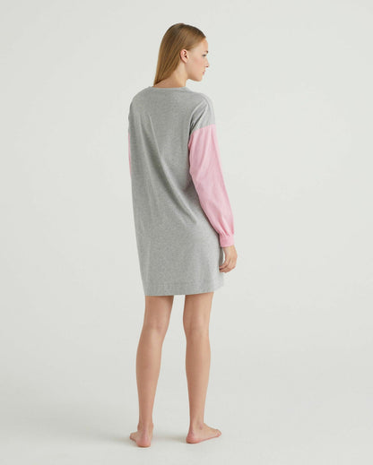 Light Grey Nightshirt In Long Fiber Cotton Benetton