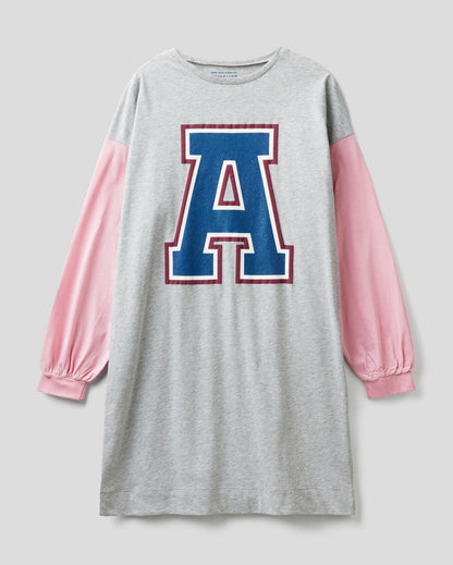Light Grey Nightshirt In Long Fiber Cotton Benetton