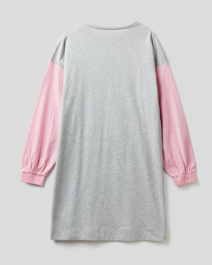 Light Grey Nightshirt In Long Fiber Cotton Benetton