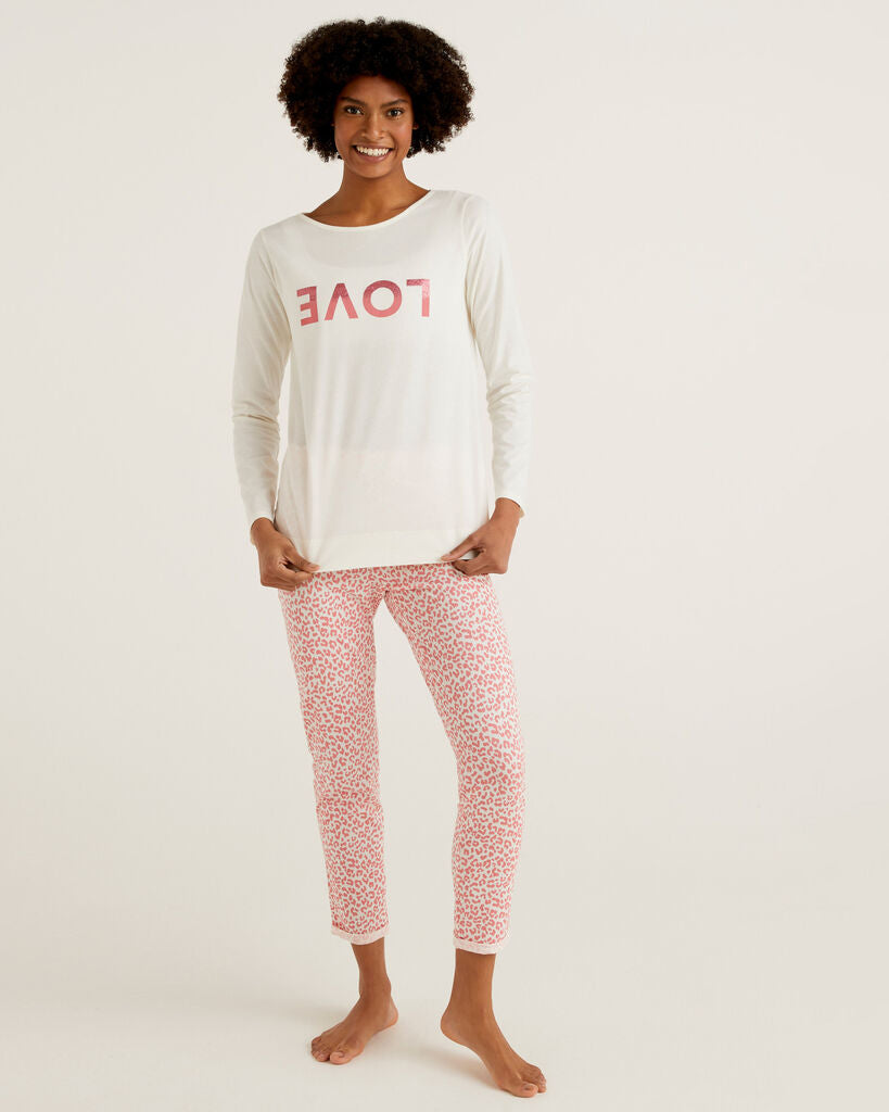 White T-Shirt L/S Benetton