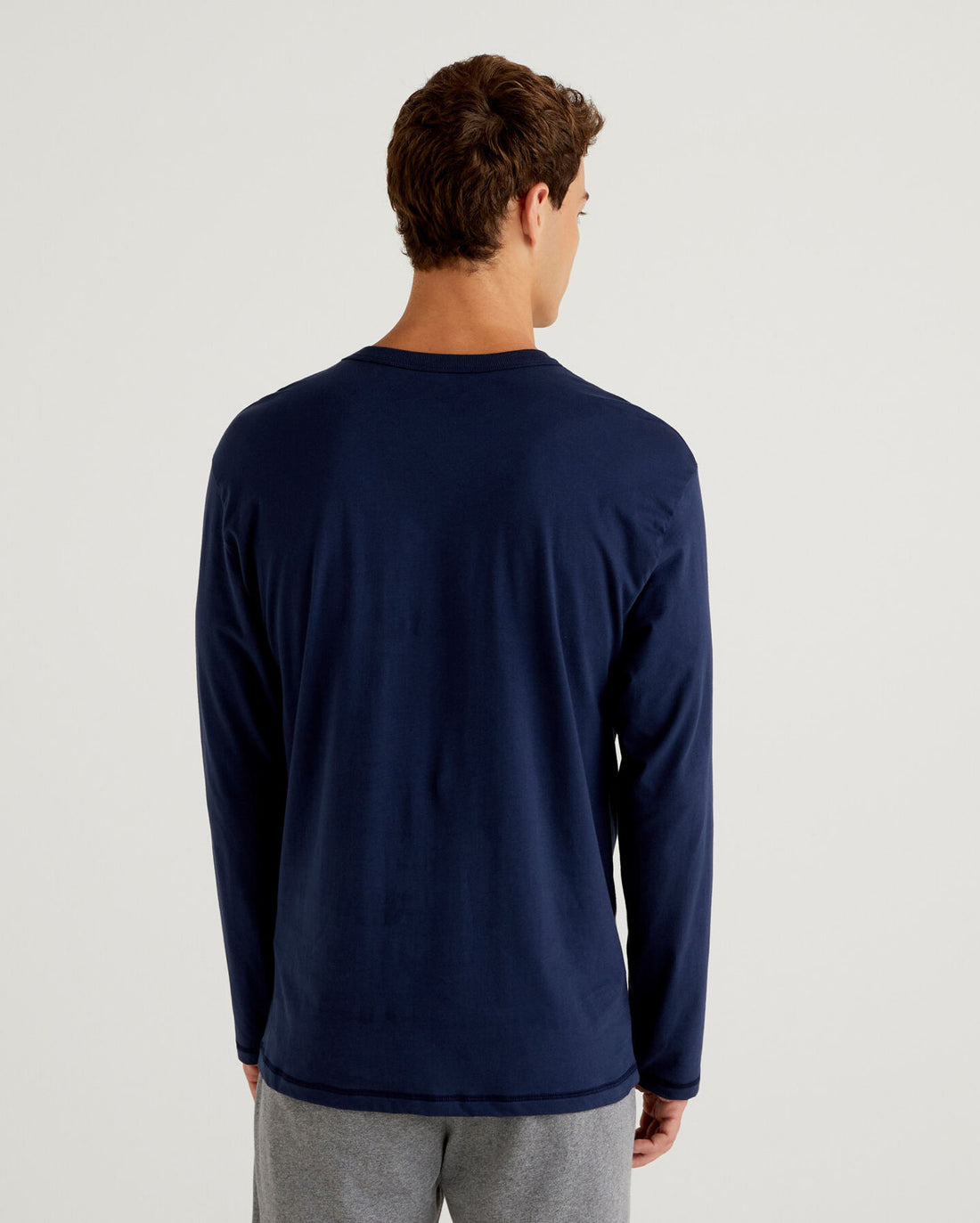 Dark Blue Smurfs T-Shirt In Long Fiber Cotton