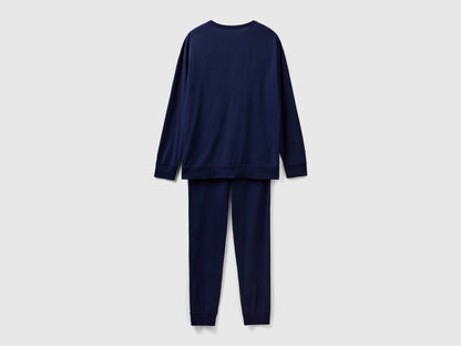 Pyjamas With Logo In Long Fiber Cotton