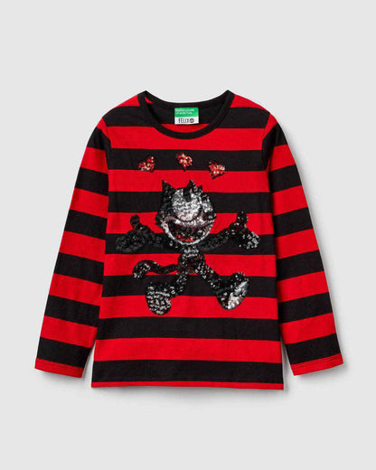 Multi-Color T-Shirt L/S Benetton