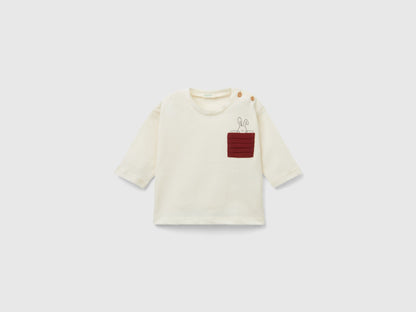 T-Shirt With Pleated Pocket