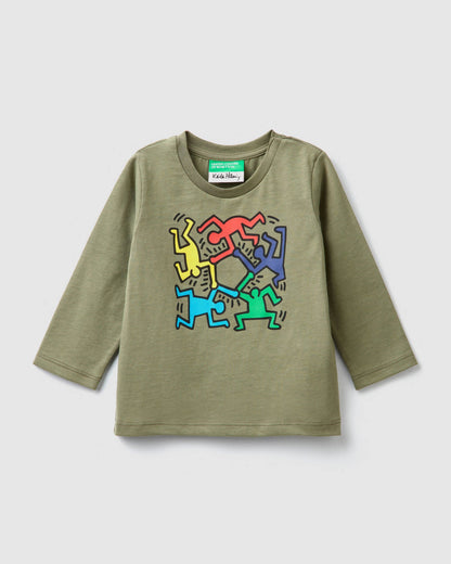 Kaki T-Shirt L/S Benetton