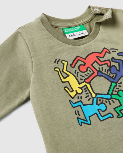 Kaki T-Shirt L/S Benetton