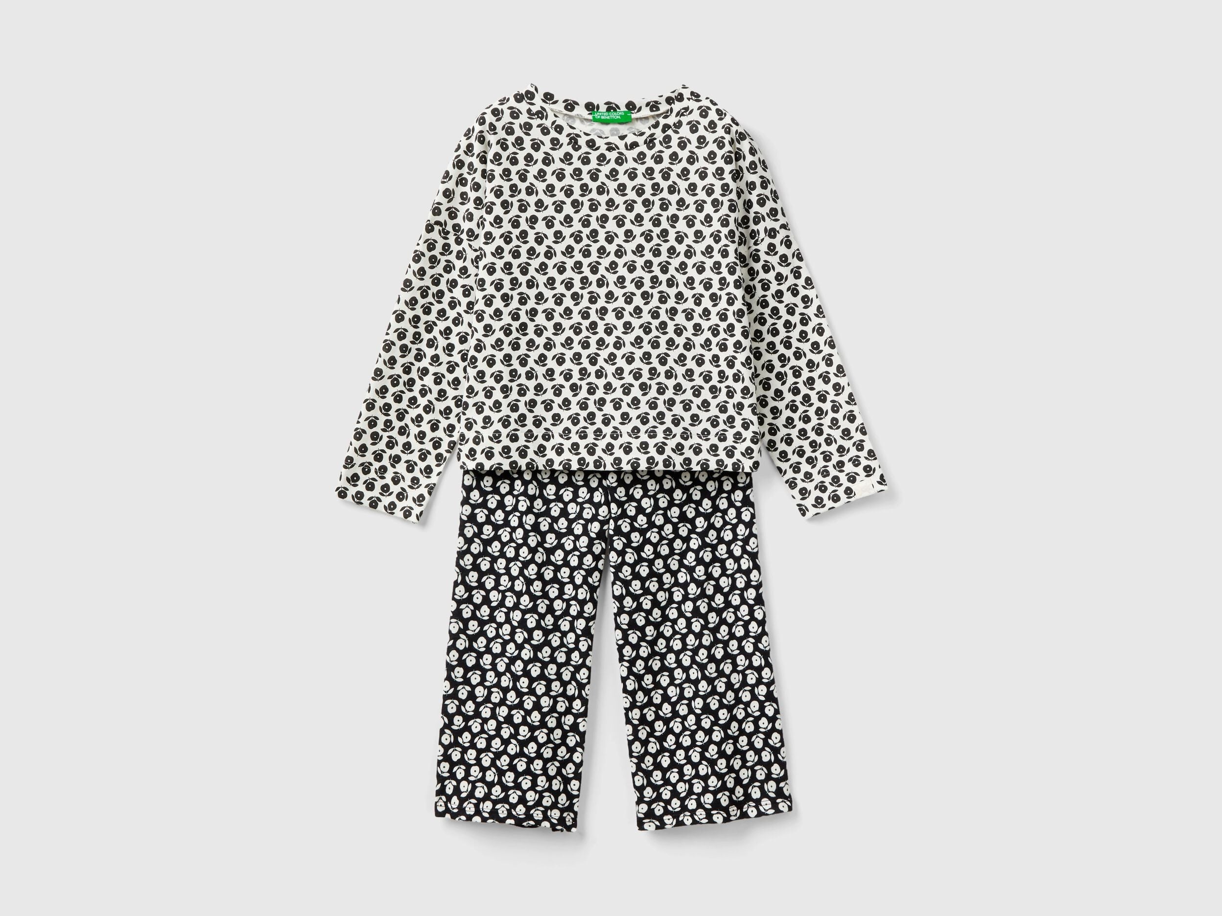 Floral Pyjamas In Warm Cotton - BEVAVA