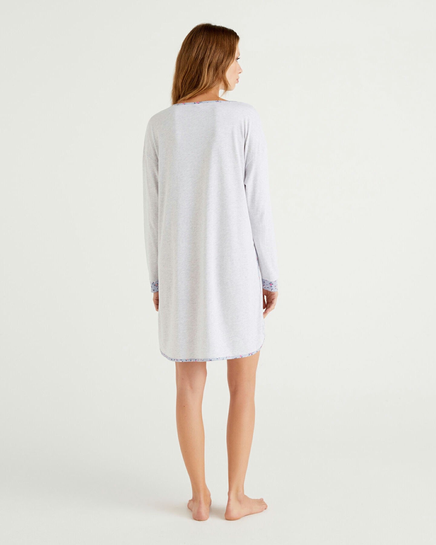 Light Grey Nightshirt With Smurfs Print Benetton