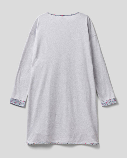 Light Grey Nightshirt With Smurfs Print Benetton