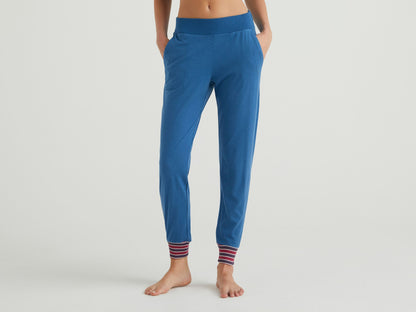 Trousers In Cotton And Viscose Blend Benetton