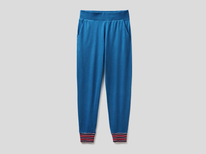 Trousers In Cotton And Viscose Blend Benetton